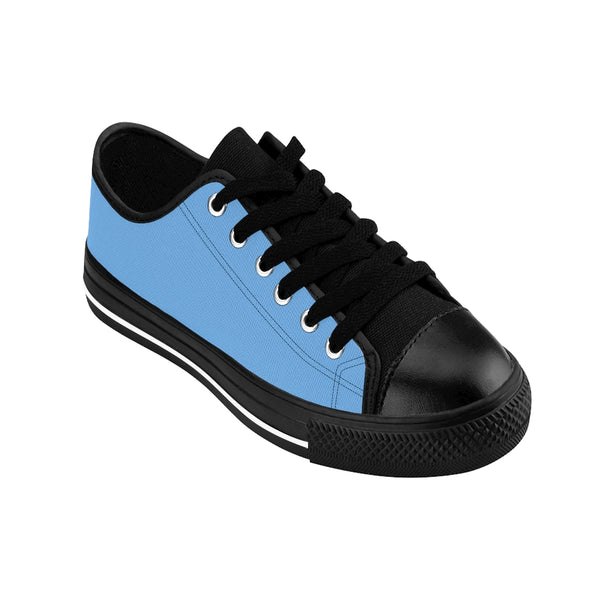 Light Blue Color Women's Sneakers, Lightweight Blue Low Tops Tennis Running Casual Shoes  For Women