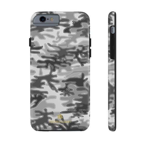 Grey Camo Print iPhone Case, Army Camoflage Case Mate Tough Phone Cases-Phone Case-Printify-iPhone 6/6s Tough-Heidi Kimura Art LLC