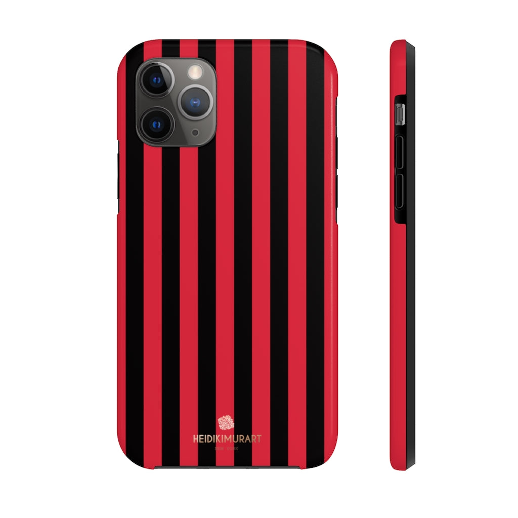 Red Black Stripe iPhone Case, Modern Stripes Case Mate Tough Samsung ...