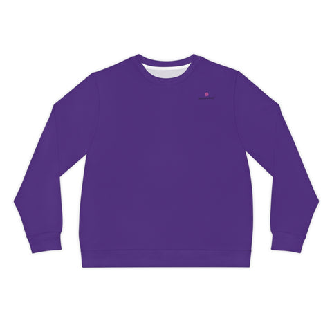 Dark Purple Men's Shirt, Color Lightweight Men's Sweatshirt, Solid Color Men's Shirt