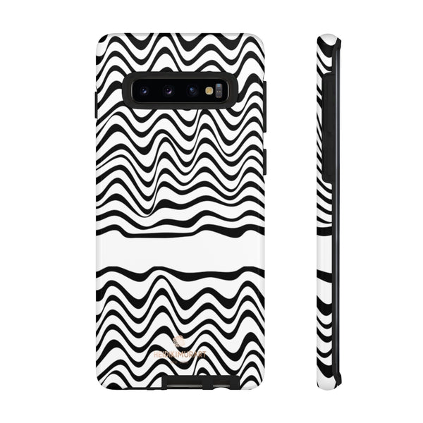 Wavy Black White Tough Cases-Phone Case-Printify-Samsung Galaxy S10-Glossy-Heidi Kimura Art LLC