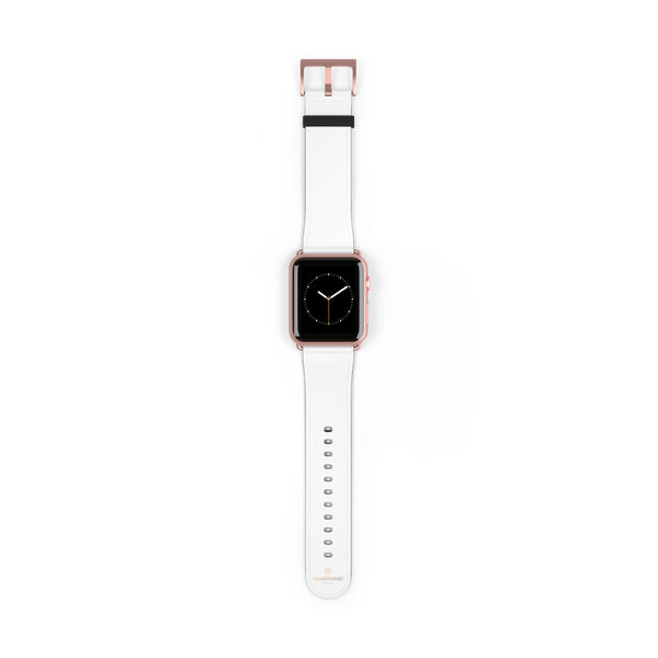 White Solid Color 38mm/42mm Watch Band Strap For Apple Watches- Made in USA-Watch Band-42 mm-Rose Gold Matte-Heidi Kimura Art LLC