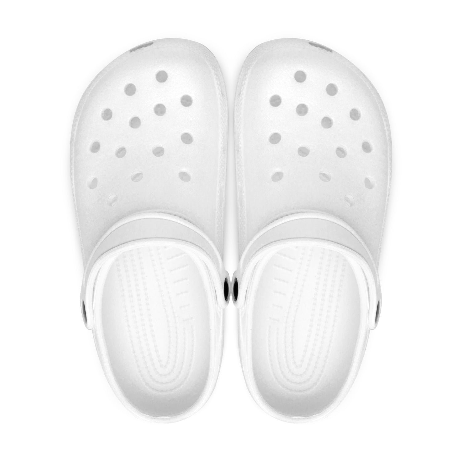 Bright White Color Unisex Clogs, Best Solid White Color Classic Solid Color Printed Adult's Lightweight Anti-Slip Unisex Extra Comfy Soft Breathable Supportive Clogs Flip Flop Pool Water Beach Slippers Sandals Shoes For Men or Women, Men's US Size: 3.5-12, Women's US Size: 4-12
