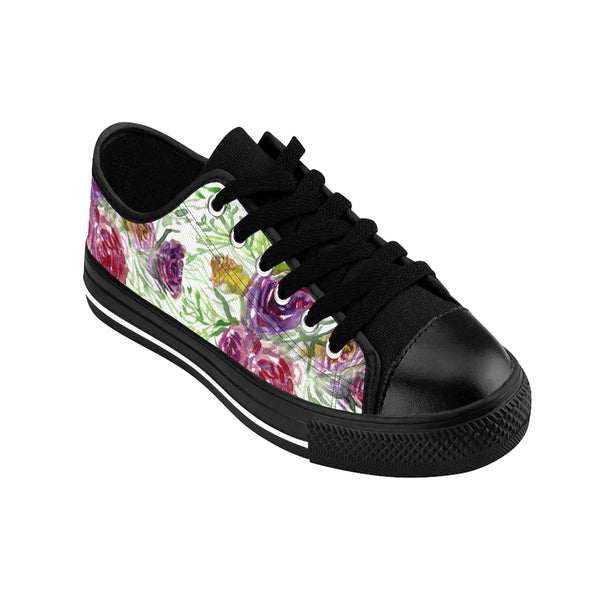 Flower Rose Printed Women's Sneakers