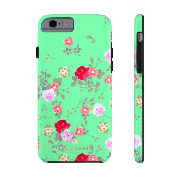 Blue Rose Floral  Print Phone Case, Case Mate Tough Phone Cases-Made in USA - Heidikimurart Limited 