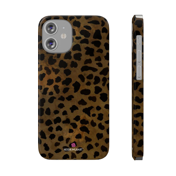 Brown Cheetah Animal Phone Case, Animal Print Case Mate Slim Tough Phone Cases-Made in USA