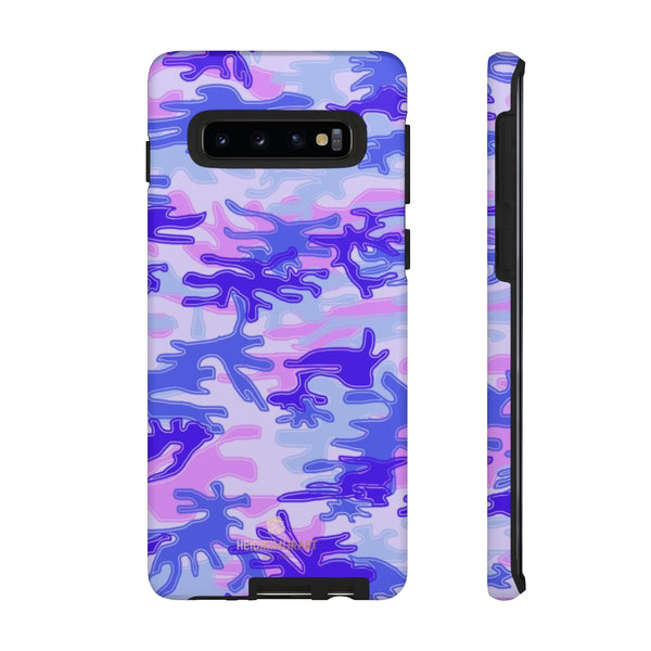 Pastel Purple Camouflage Phone Case, Army Military Print Tough Designer Phone Case -Made in USA-Phone Case-Printify-Samsung Galaxy S10-Matte-Heidi Kimura Art LLC