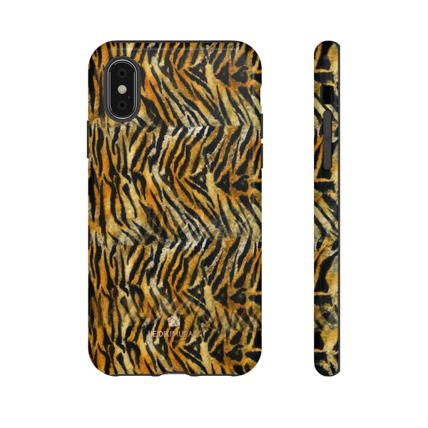 Tiger Striped Print Tough Cases, Designer Phone Case-Made in USA-Phone Case-Printify-iPhone XS-Glossy-Heidi Kimura Art LLC