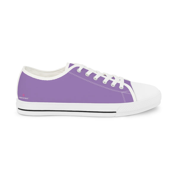 Light Purple Color Men's Sneakers, Solid Color Modern Minimalist Best Breathable Designer Men's Low Top Canvas Fashion Sneakers With Durable Rubber Outsoles and Shock-Absorbing Layer and Memory Foam Insoles (US Size: 5-14)