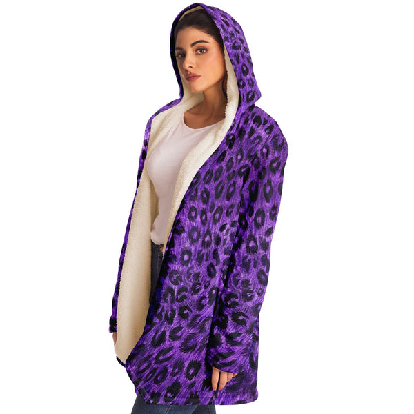 Purple Leopard Print Unisex Jacket - Heidikimurart Limited 
