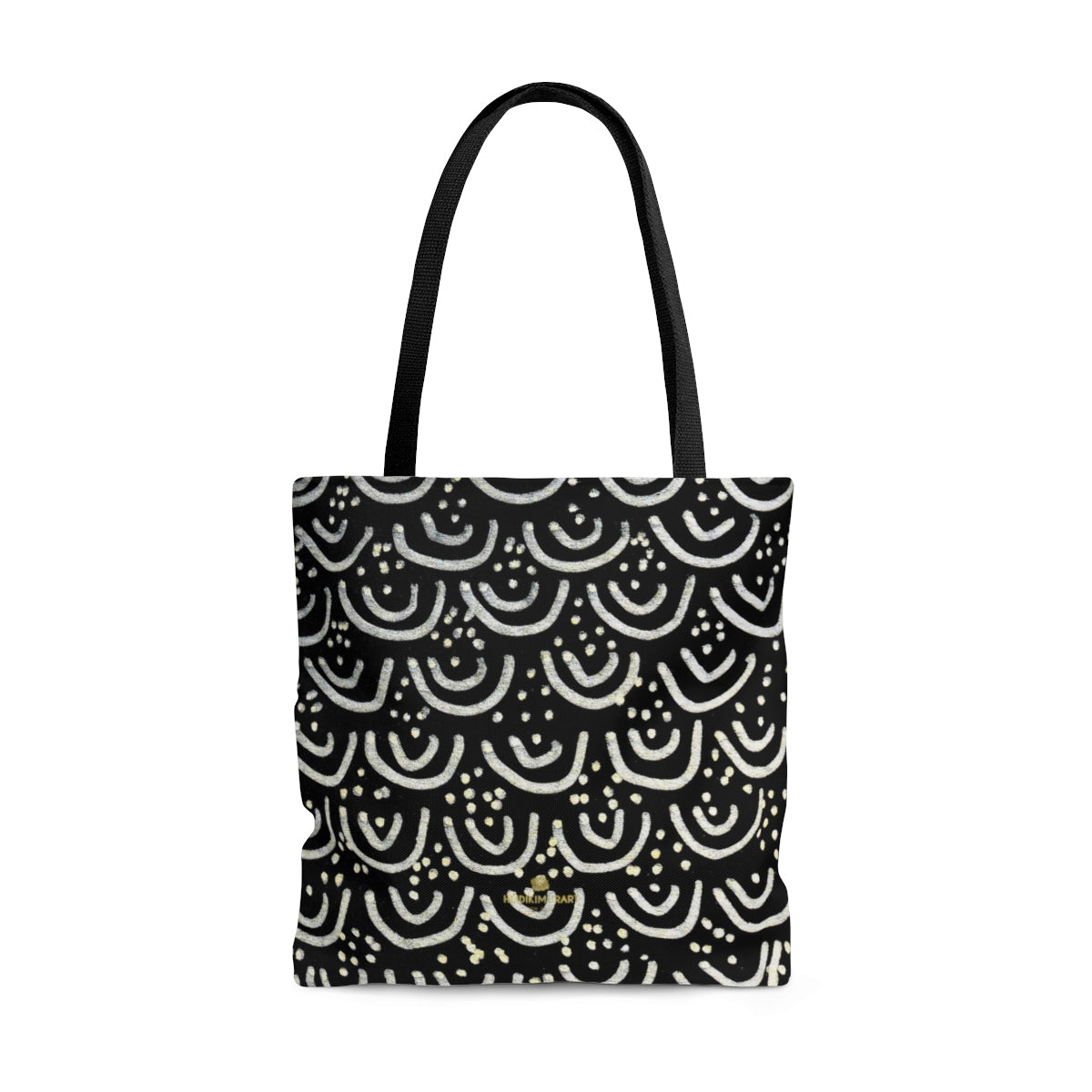 Cool Black African Pattern Mermaid Designer S, M, L Size Tote Bag - Made in USA-Bags-Large-Heidi Kimura Art LLC