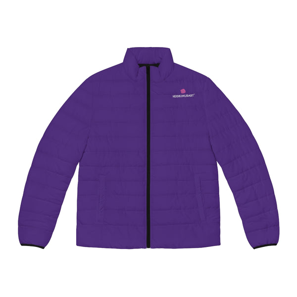 Dark Purple Color Men's Jacket, Best Men's Puffer Jacket
