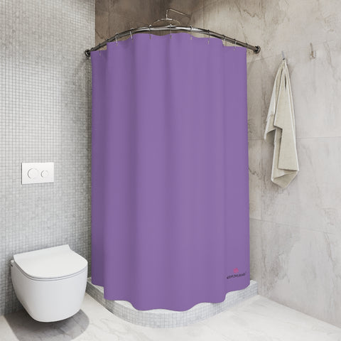 Pastel Purple Polyester Shower Curtain, Modern Minimalist Solid Color Print 71" × 74" Modern Kids or Adults Colorful Best Premium Quality American Style One-Sided Luxury Durable Stylish Unique Interior Bathroom Shower Curtains - Printed in USA
