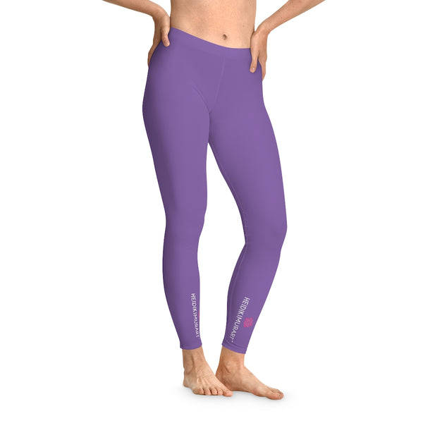 Light Purple Solid Color Tights, Purple Solid Color Designer Comfy Women's Fancy Dressy Cut &amp; Sew Casual Leggings - Made in USA (US Size: XS-2XL) Casual Leggings For Women For Sale, Fashion Leggings, Leggings Plus Size, Mid-Waist Fit Tights&nbsp;