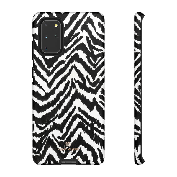 White Tiger Stripe Phone Case, Animal Print Best Tough Designer Phone Case -Made in USA-Phone Case-Printify-Samsung Galaxy S20+-Matte-Heidi Kimura Art LLC