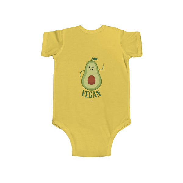 Avocado Baby Unisex Cotton Bodysuit, Infant Fine Jersey Regular Fit Clothes- Made in UK-Infant Short Sleeve Bodysuit-Heidi Kimura Art LLC