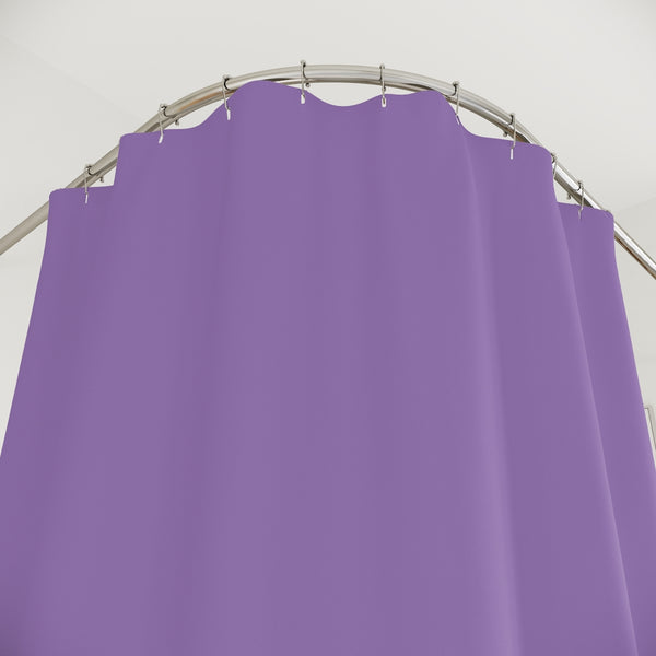 Pastel Purple Polyester Shower Curtain, Modern Minimalist Solid Color Print 71" × 74" Modern Kids or Adults Colorful Best Premium Quality American Style One-Sided Luxury Durable Stylish Unique Interior Bathroom Shower Curtains - Printed in USA