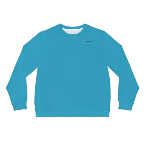 Blue Color Lightweight Men's Sweatshirt, Solid Color Men's Shirt