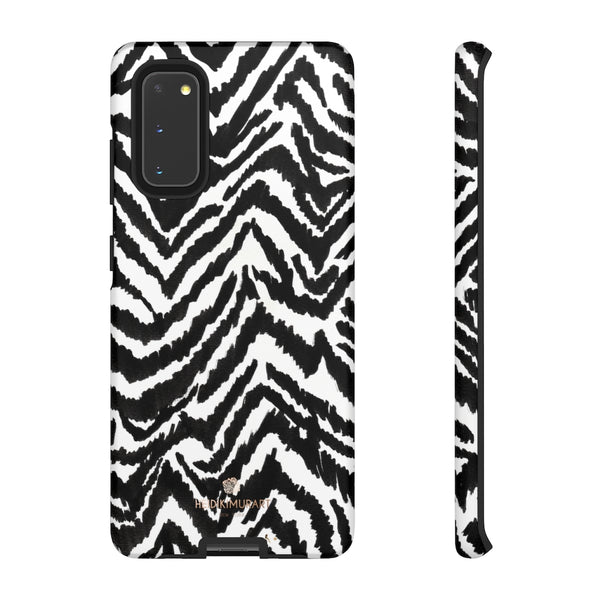 White Tiger Stripe Phone Case, Animal Print Best Tough Designer Phone Case -Made in USA-Phone Case-Printify-Samsung Galaxy S20-Matte-Heidi Kimura Art LLC