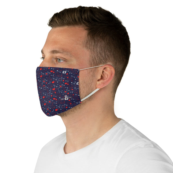 Grey Hearts Print Face Mask, Hearts Pattern Adult Modern Fabric Face Mask-Made in USA-Accessories-Printify-One size-Heidi Kimura Art LLC Grey Hearts Print Face Mask, Hearts Pattern Valentine's Day Fashion Face Mask For Men/ Women, Designer Premium Quality Modern Polyester Fashion 7.25" x 4.63" Fabric Non-Medical Reusable Washable Chic One-Size Face Mask With 2 Layers For Adults With Elastic Loops-Made in USA