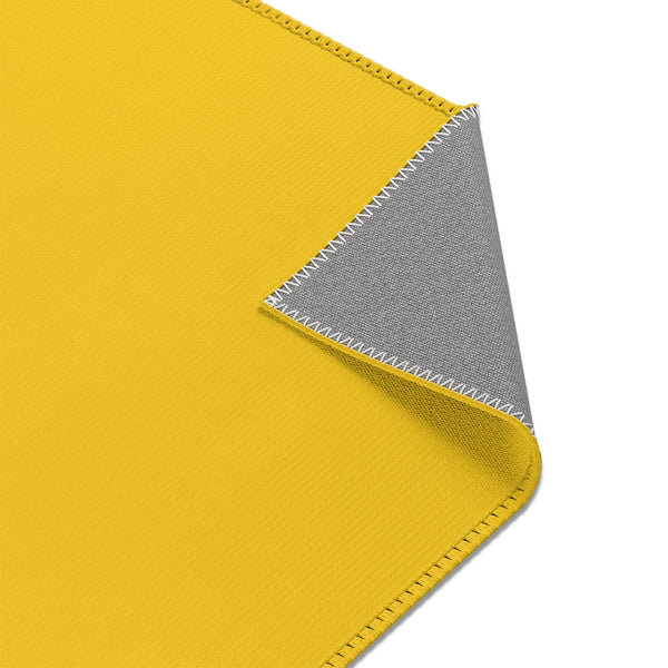 Yellow Designer Area Rugs, Best Anti-Slip Solid Color Indoor Area Carpet For Home Office - Printed in USA