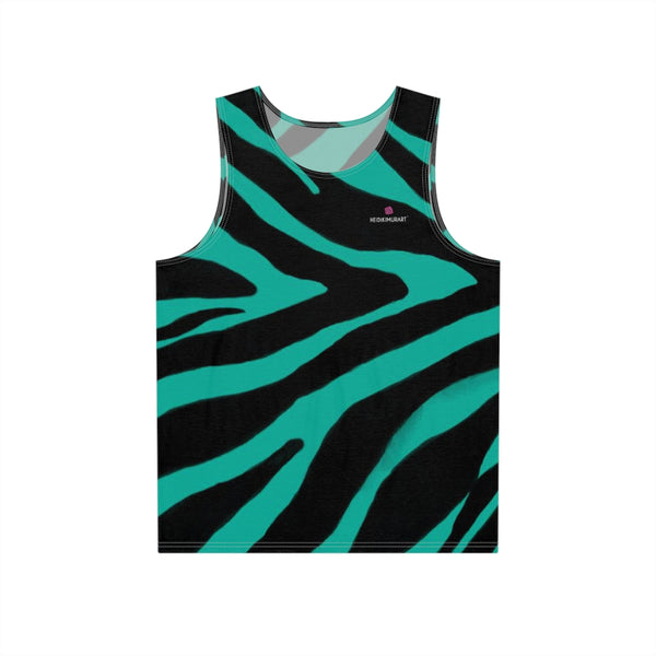 Blue Zebra Print Men's Tank