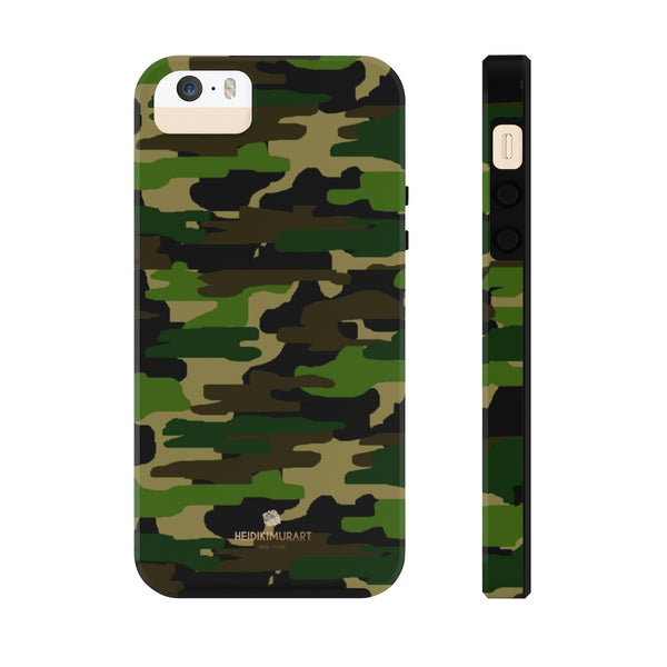 Classic Green Camo iPhone Case, Case Mate Tough Samsung Galaxy Phone Cases-Phone Case-Printify-iPhone 5/5s/5se Tough-Heidi Kimura Art LLC