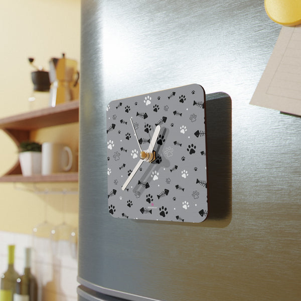 Grey Cat Fun Wall Clocks