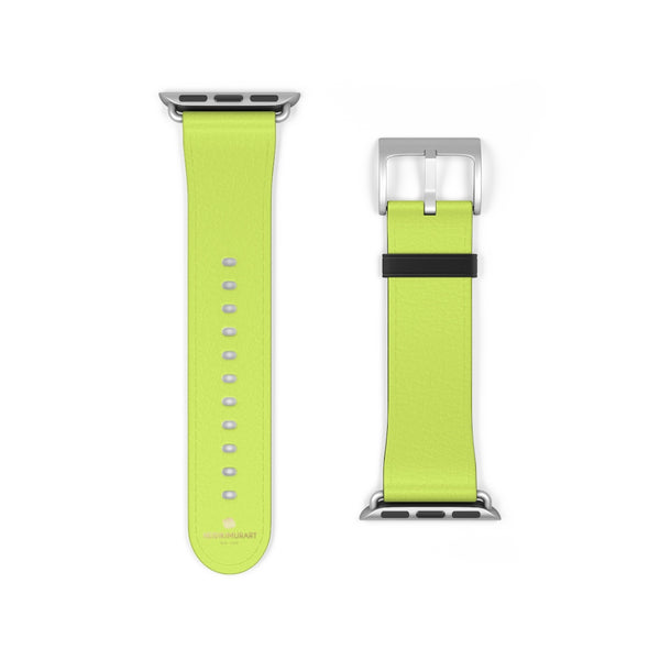 Light Green Solid Color Print 38mm/42mm Watch Band For Apple Watches- Made in USA-Watch Band-Heidi Kimura Art LLC