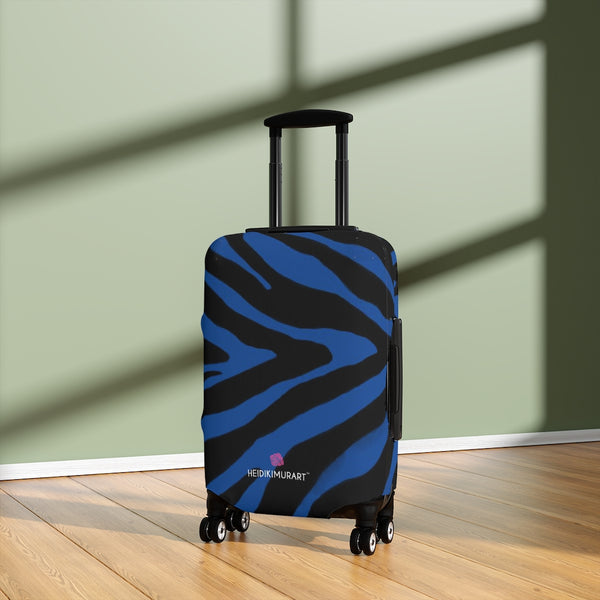 Blue Zebra Luggage Cover