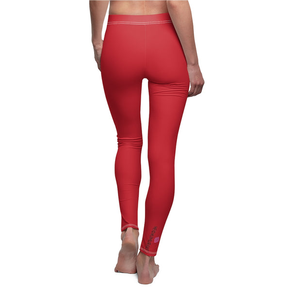 Red Color Casual Leggings