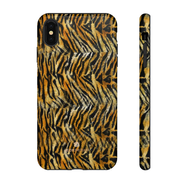 Tiger Striped Print Tough Cases, Designer Phone Case-Made in USA-Phone Case-Printify-iPhone XS MAX-Glossy-Heidi Kimura Art LLC