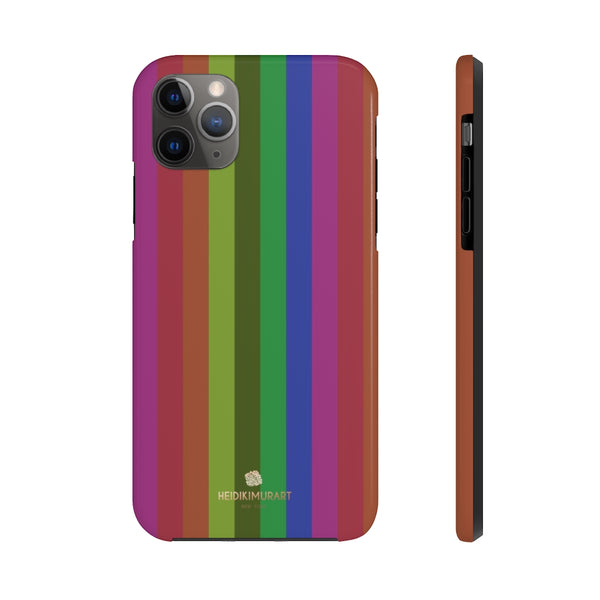Faded Rainbow Stripe iPhone Case, Case Mate Tough Samsung Galaxy Phone Cases-Phone Case-Printify-iPhone 11 Pro Max-Heidi Kimura Art LLC