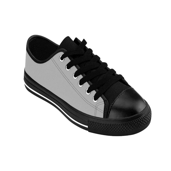 Pale Gray Color Women's Sneakers, Lightweight Low Tops Fashion Tennis Running Shoes For Women