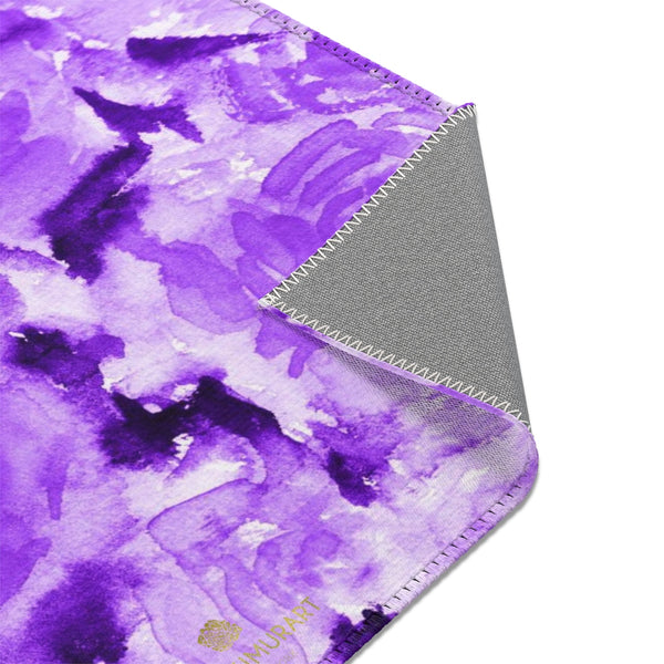 Purple Abstract Floral Print Designer 24x36, 36x60, 48x72 inches Area Rugs - Printed in USA-Area Rug-Heidi Kimura Art LLC