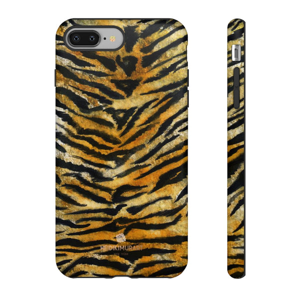 Tiger Stripe Print Phone Case, Animal Print Tough Designer Phone Case -Made in USA-Phone Case-Printify-iPhone 8 Plus-Matte-Heidi Kimura Art LLC