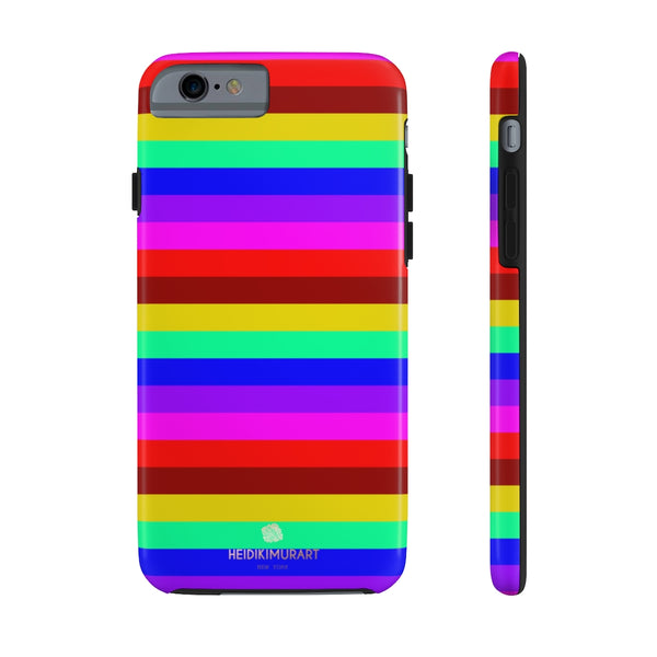 Gay Pride Colourful iPhone Case, Case Mate Tough Samsung Galaxy Phone Cases-Phone Case-Printify-iPhone 6/6s Tough-Heidi Kimura Art LLC