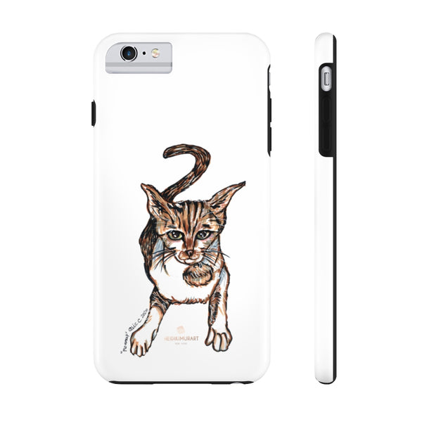 Cat Phone Case, Peanut Meow Cat Designer Case Mate Tough Phone Cases-Printed in USA - Heidikimurart Limited 