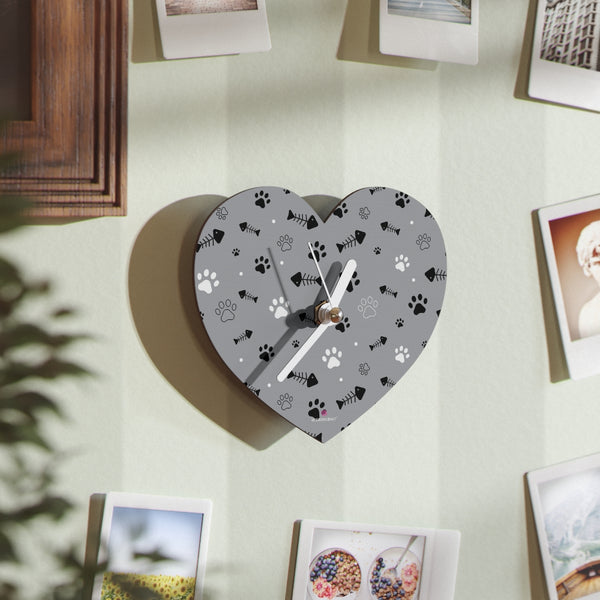 Grey Cat Fun Wall Clocks