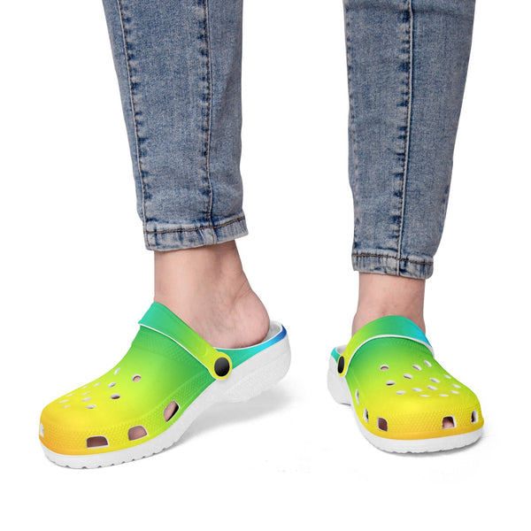 Rainbow Gay Pride Unisex Clogs, Best Gay Pride Classic Colorful Printed Adult's Lightweight Anti-Slip Unisex Extra Comfy Soft Breathable Supportive Clogs Flip Flop Pool Water Beach Slippers Sandals Shoes For Men or Women, Men's US Size: 3.5-12, Women's US Size: 4-12