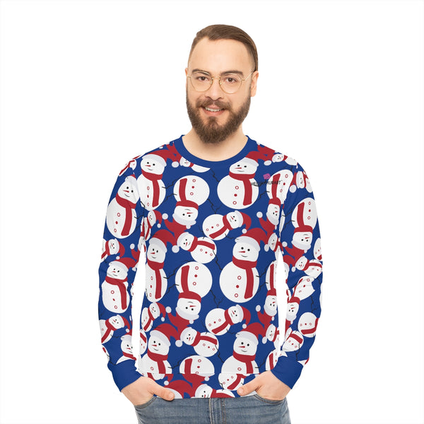 Blue Christmas Snowman Lightweight Sweatshirt