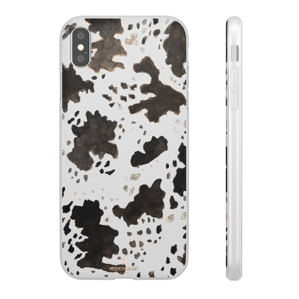 Cow Print Slim Flexible Wireless Charging Friendly iPhone Samsung Flexi Phone Cases-Phone Case-iPhone XS MAX-Heidi Kimura Art LLC