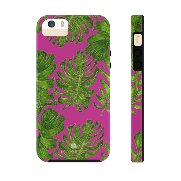 Green Tropical Leaf iPhone Case, Case Mate Tough Samsung Galaxy Phone Cases-Phone Case-Printify-iPhone 5/5s/5se Tough-Heidi Kimura Art LLC