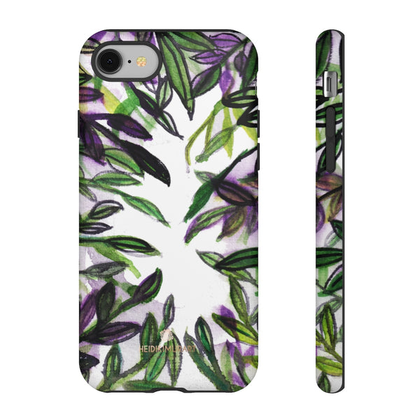 Tropical Leave Print Tough Cases, Designer Phone Case-Made in USA-Phone Case-Printify-iPhone 8-Matte-Heidi Kimura Art LLC