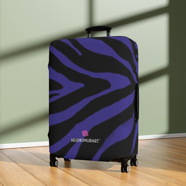 Dark Purple Zebra Luggage Cover