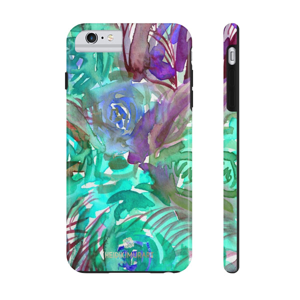 Blue Rose Floral Print Phone Case, Flower Case Mate Tough Phone Cases-Made in USA - Heidikimurart Limited 