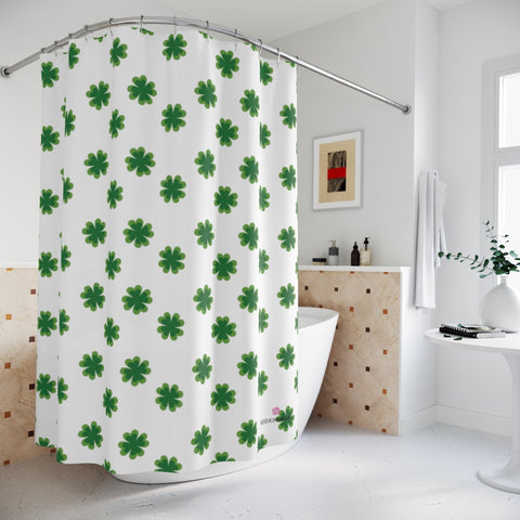 Green Clover Polyester Shower Curtain
