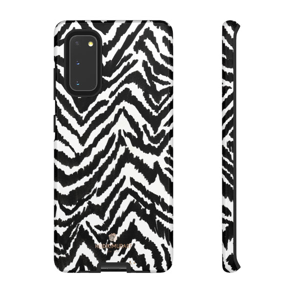 White Tiger Stripe Phone Case, Animal Print Best Tough Designer Phone Case -Made in USA-Phone Case-Printify-Samsung Galaxy S20-Glossy-Heidi Kimura Art LLC