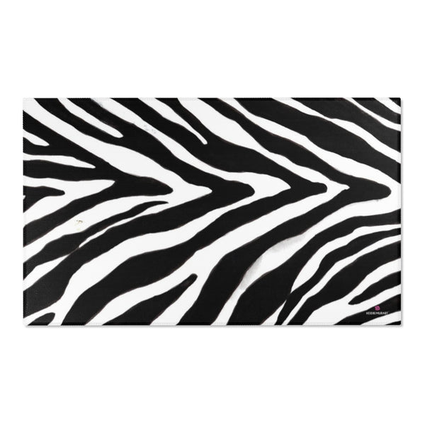 Deluxe Zebra Animal Print Carpet, Deluxe Premium Quality Best White Black Zebra Animal Print Designer 24x36, 36x60, 48x72 inches Indoor Soft Polyester Chenille Fabric Soft Spot Clean Only Area Rugs For Your Home or Office Spaces -Printed in the USA