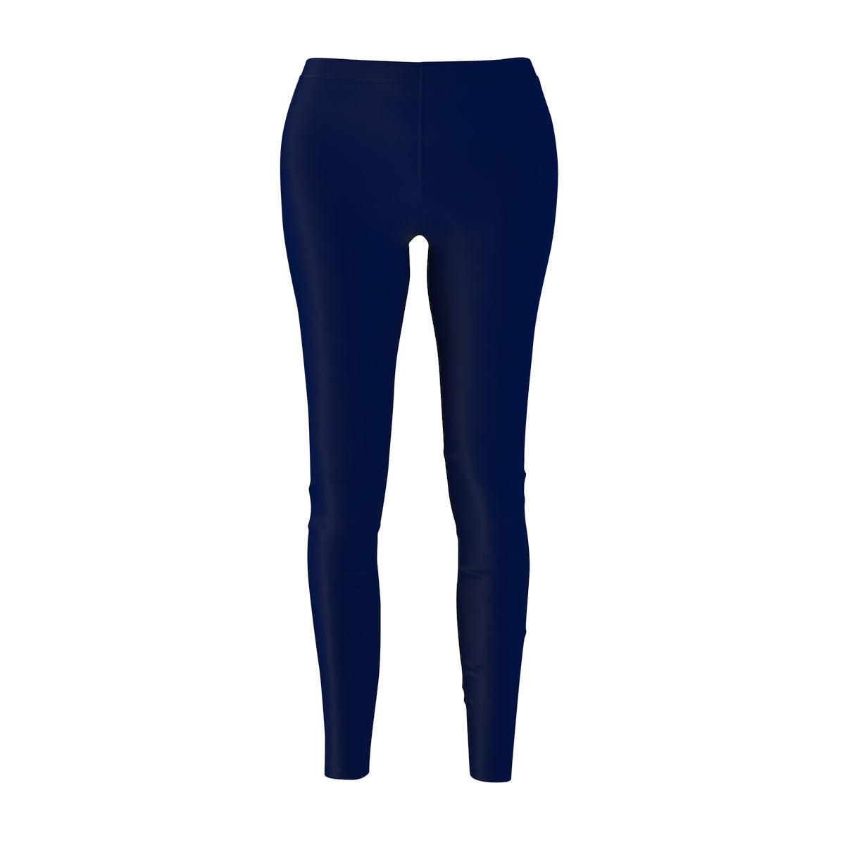 Navy Blue Classic Solid Color Women's Casual Leggings- Made in USA (US Size: XS-2XL)-Casual Leggings-M-Heidi Kimura Art LLC